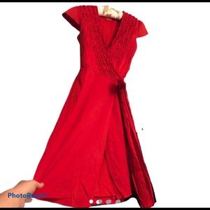 Red wrap around summer dress Calvin Klein